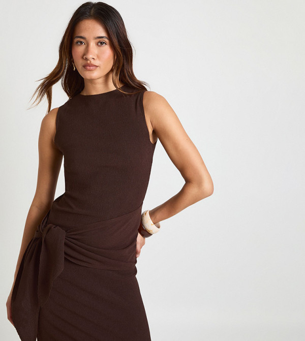 بوهو  modest-dressing - بني  Maxi Dresses
