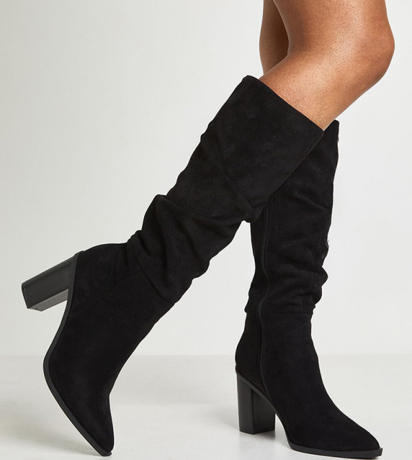 boohoo  Shoes - BLACK Knee length Boots
