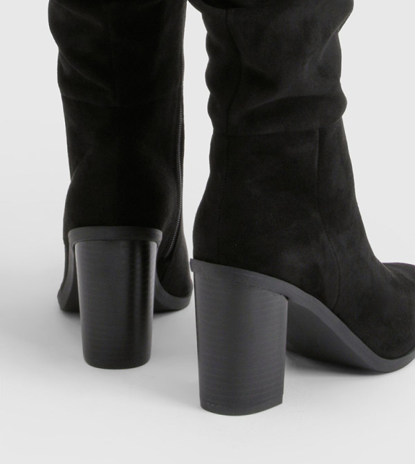boohoo  Shoes - BLACK Knee length Boots