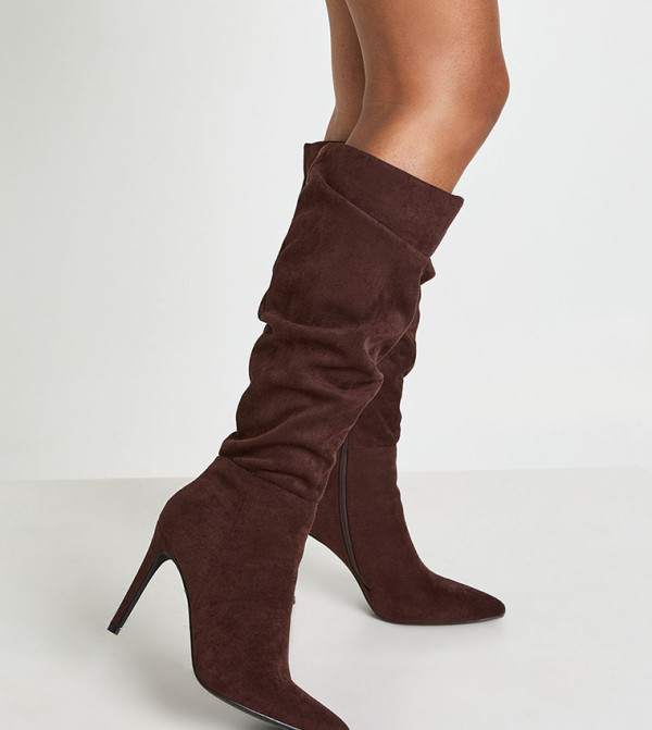 boohoo  Shoes - Brown Knee length Boots