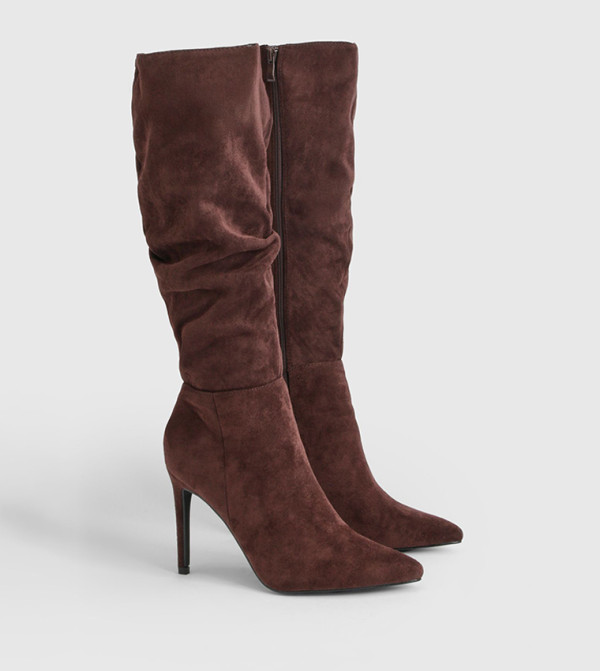 boohoo  Shoes - Brown Knee length Boots