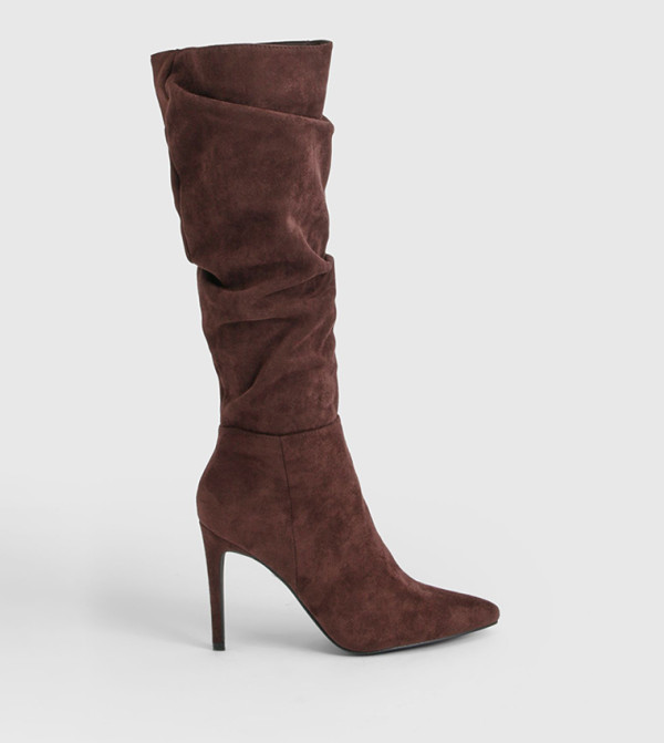 boohoo  Shoes - Brown Knee length Boots
