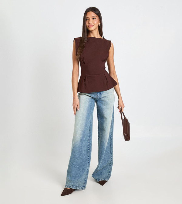 بوهو  devil-wears-prada - بني  Sleeveless Tops