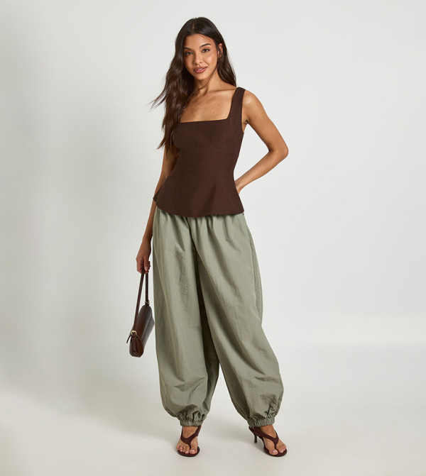 بوهو  corset-bubble-edit - بني  Sleeveless Tops