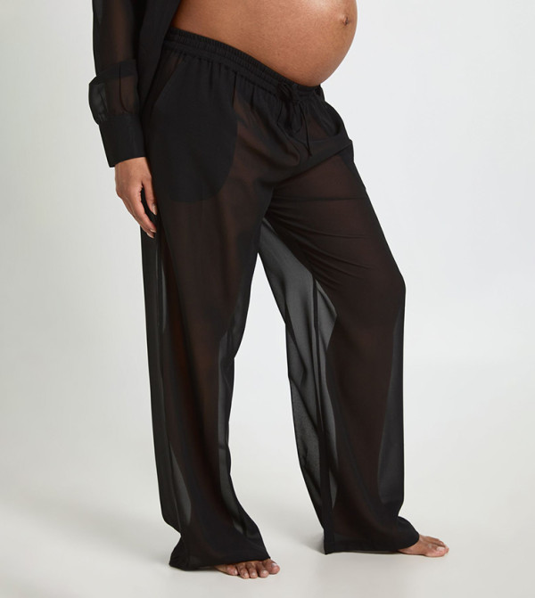 boohoo  Maternity Clothing - BLACK Pants & Leggings