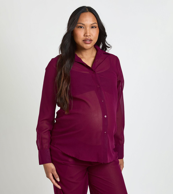 boohoo  Maternity Clothing - Purple Shirts