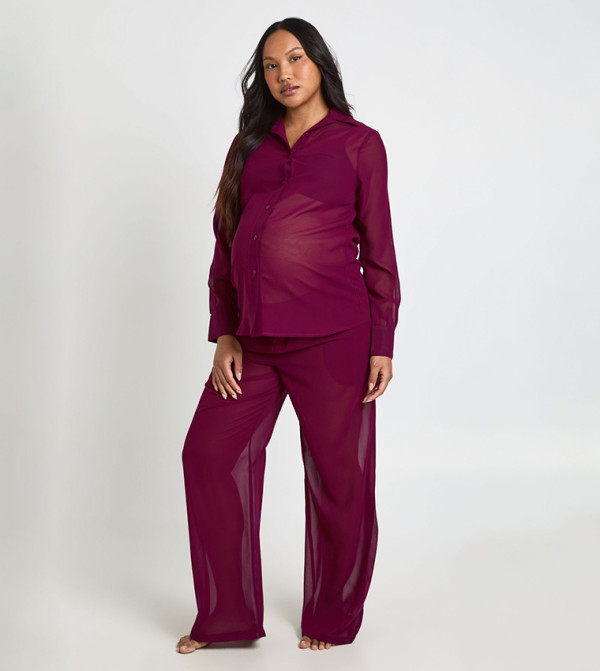 boohoo  Maternity Clothing - Purple Shirts