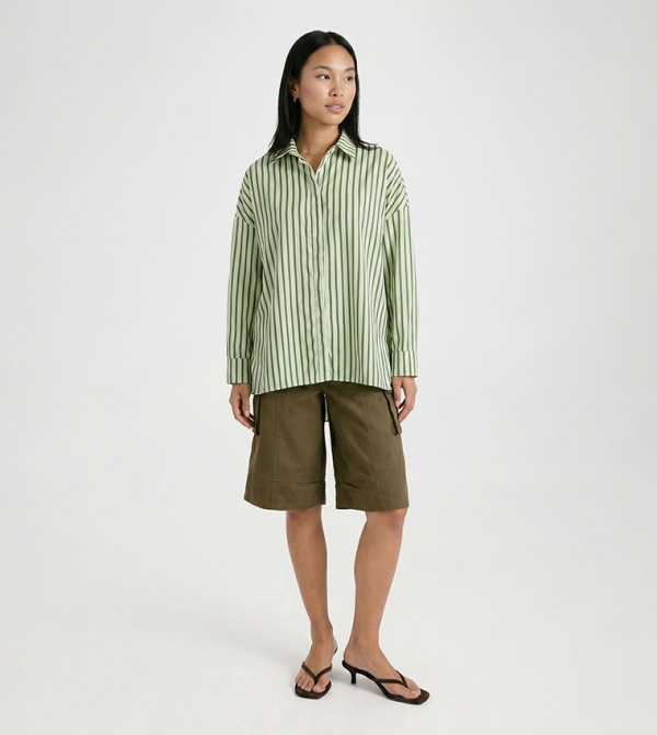 بوهو  summer-tailoring - أخضر قمصان