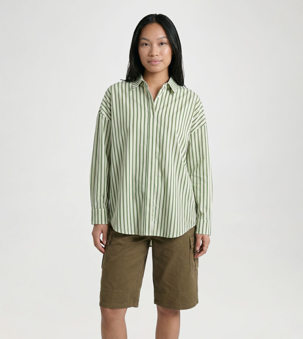 بوهو  summer-tailoring - أخضر قمصان