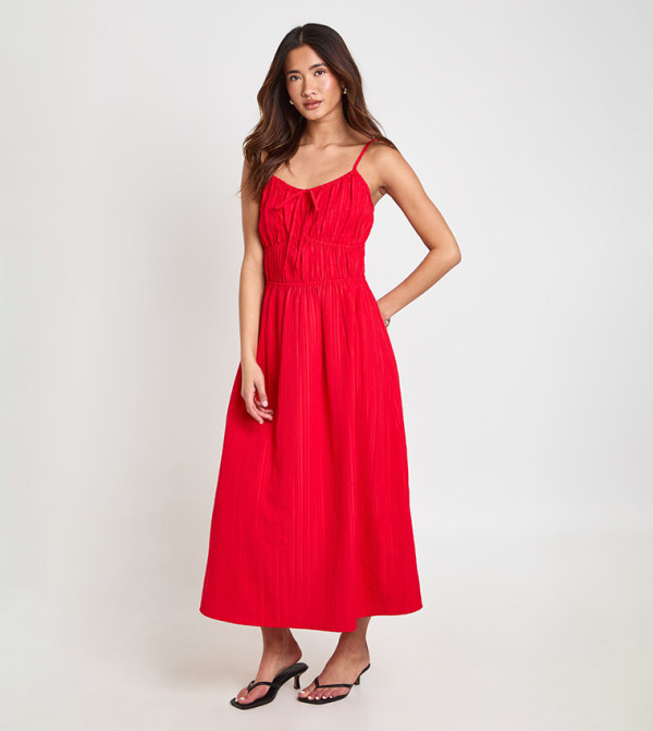 boohoo  vacation-loading-w - Red Midi Dresses