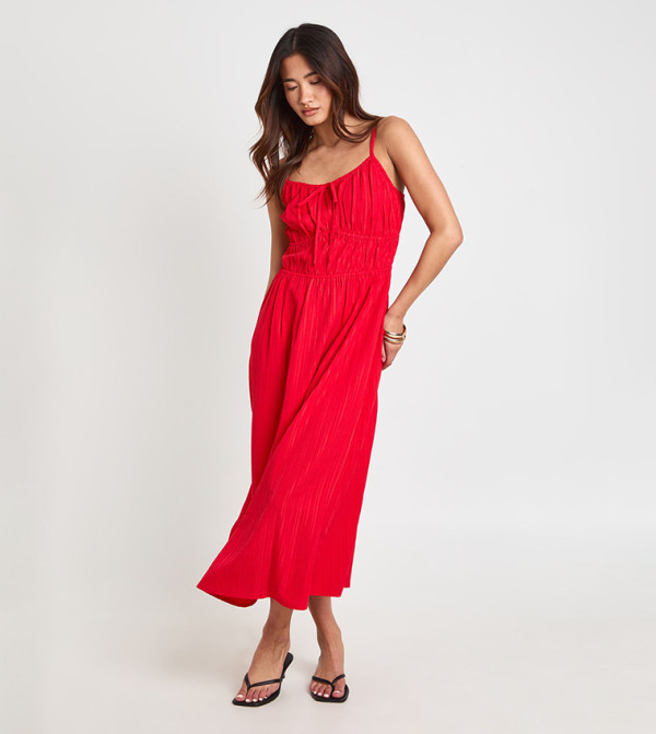 boohoo  vacation-loading-w - Red Midi Dresses