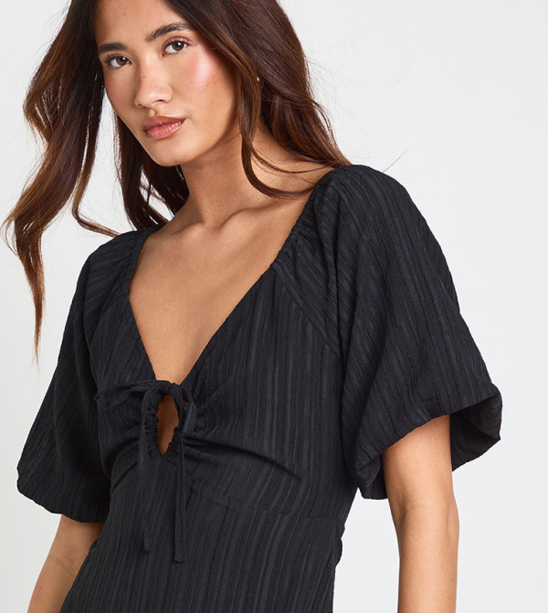 boohoo  vacation-loading-w - BLACK Midi Dresses