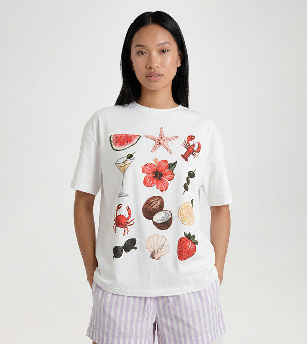 بوهو بوهو - أبيض Short Sleeve T-Shirts