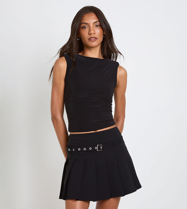 boohoo  Mini Skirts - BLACK Mini Skirts