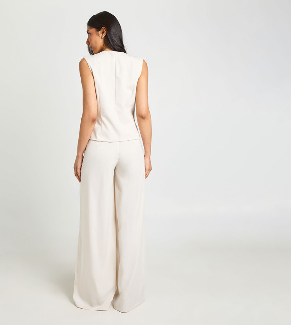 boohoo  summer-tailoring - Off White Casual Pants