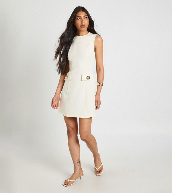 boohoo  vacation-loading-w - Beige Mini Dresses
