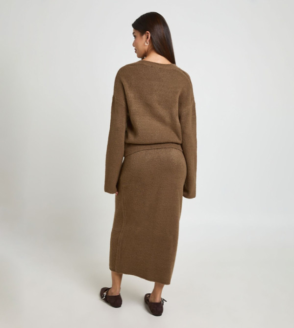بوهو  أطقم ملابس - بني  Co-Ord Set