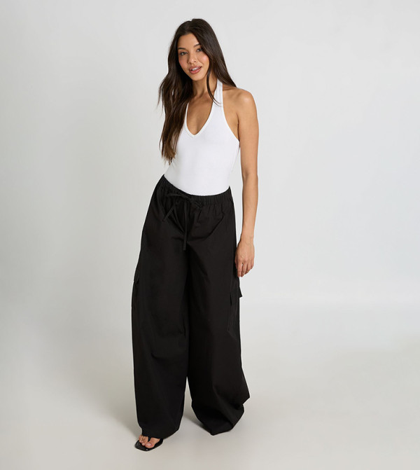 boohoo  Cargos - BLACK Cargos
