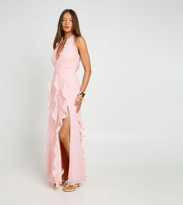 boohoo  maxi-summer-edits - Light Pink Maxi Dresses