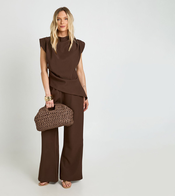 boohoo  Co-Ord Set - Brown Co-Ord Set