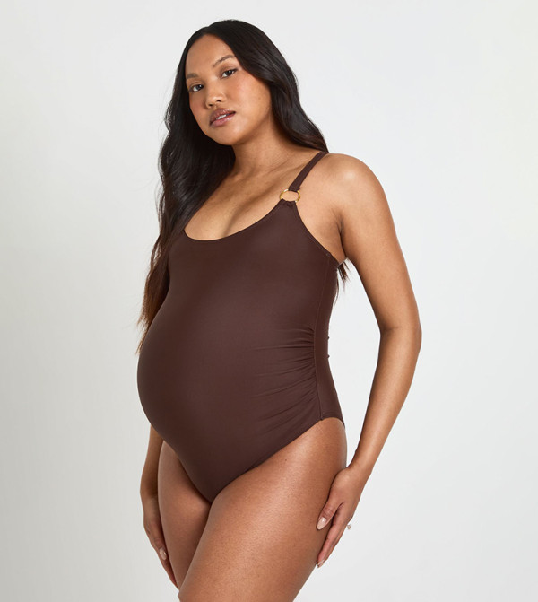 boohoo  Clothing - Brown Swimwear