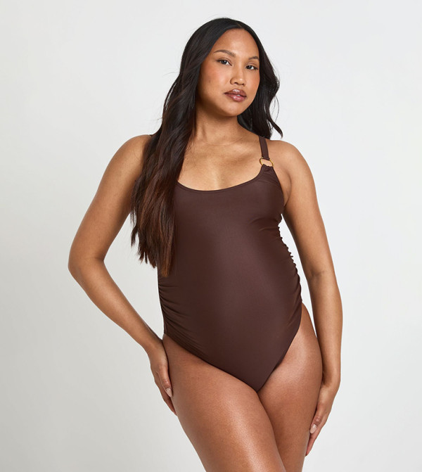 boohoo  Clothing - Brown Swimwear