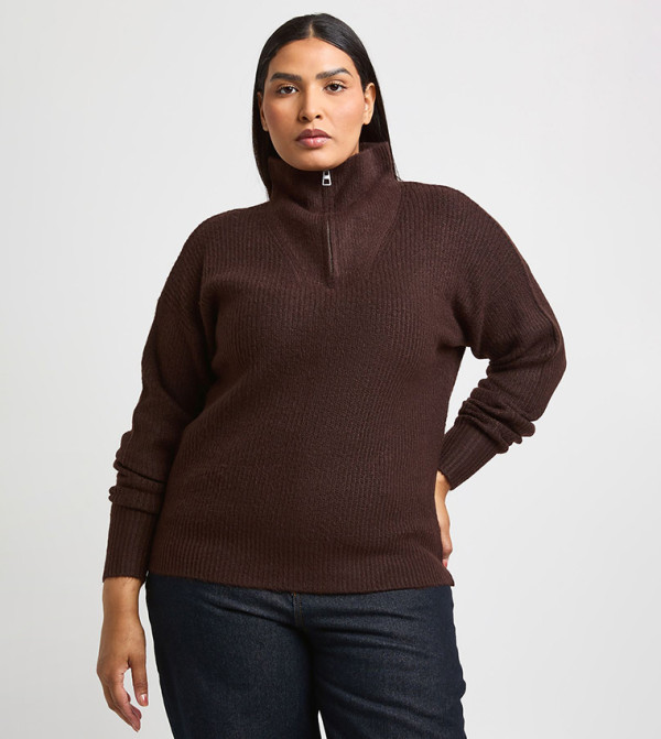 boohoo  Sweaters & Cardigans - Brown Sweaters & Cardigans