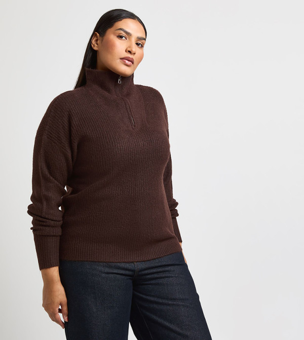 boohoo  Sweaters & Cardigans - Brown Sweaters & Cardigans