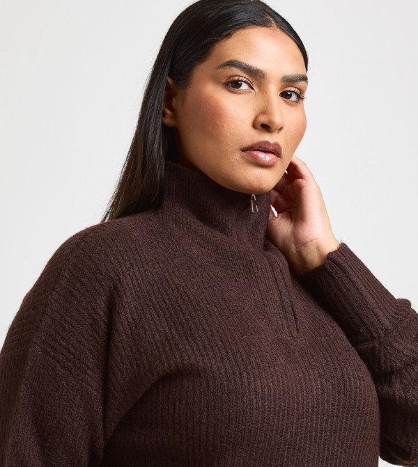 boohoo  Sweaters & Cardigans - Brown Sweaters & Cardigans