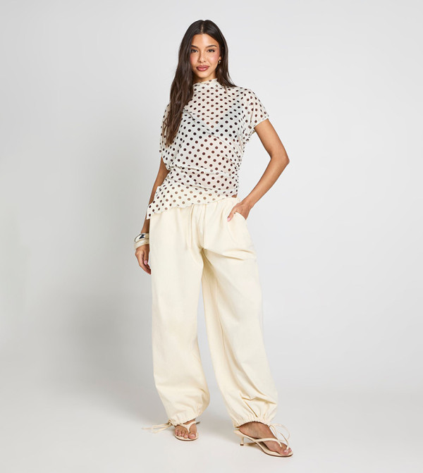 boohoo boohoo - Cream Casual Tops