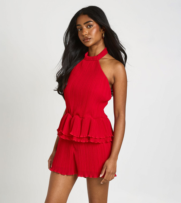 بوهو  بلاي سوت  - أحمر Playsuits