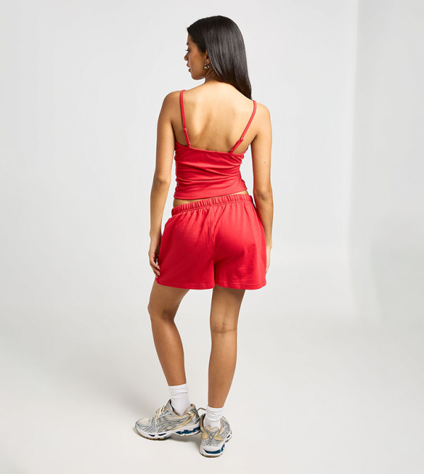 بوهو  co-ord-sets - أحمر Sleeveless Tops