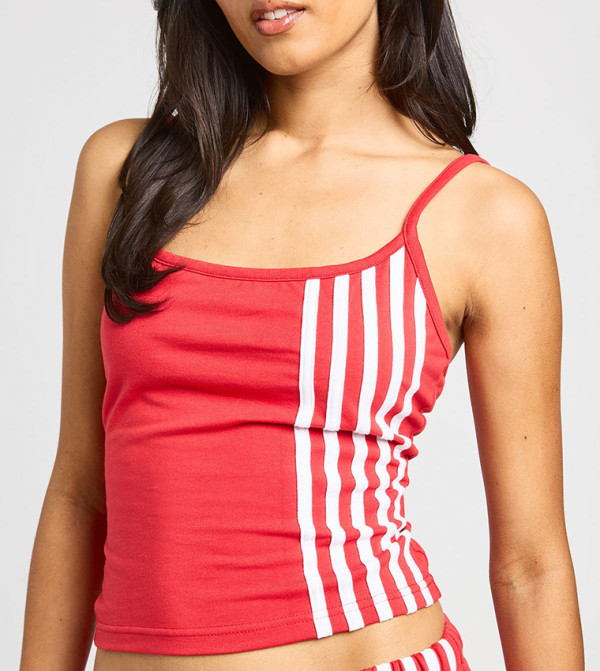 بوهو  co-ord-sets - أحمر Sleeveless Tops