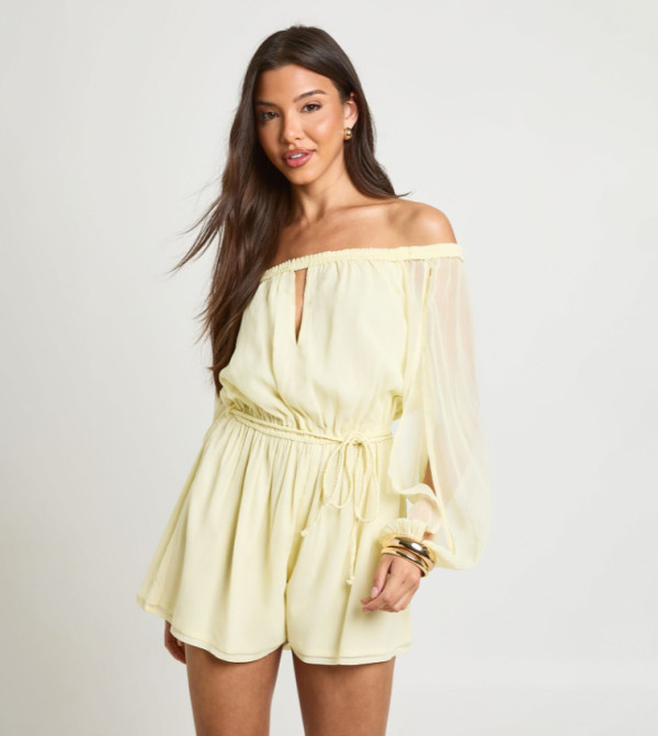 بوهو  بلاي سوت  - أصفر Playsuits