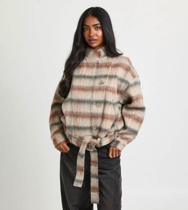 boohoo  Casual Jackets - Beige Casual Jackets