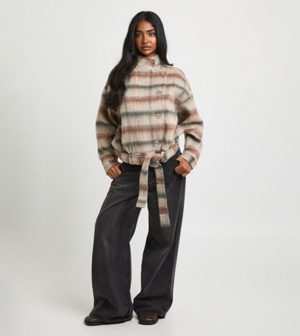 boohoo  Casual Jackets - Beige Casual Jackets