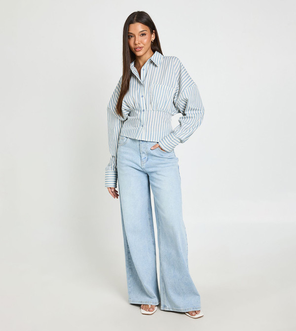 boohoo summer-tailoring - Blue Shirts