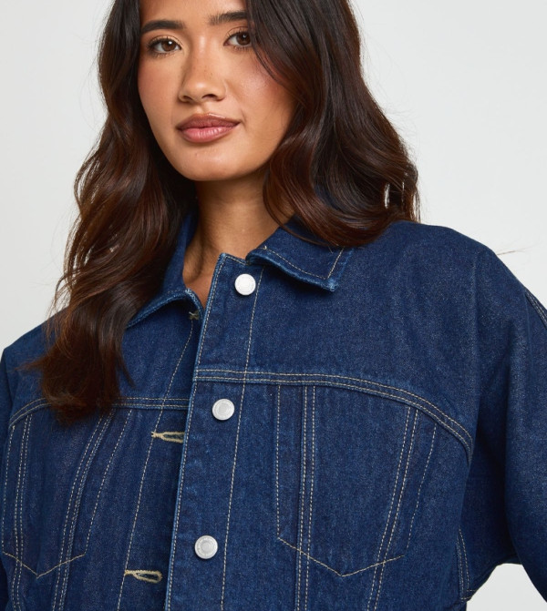 boohoo  Denim Jackets - Blue Denim Jackets