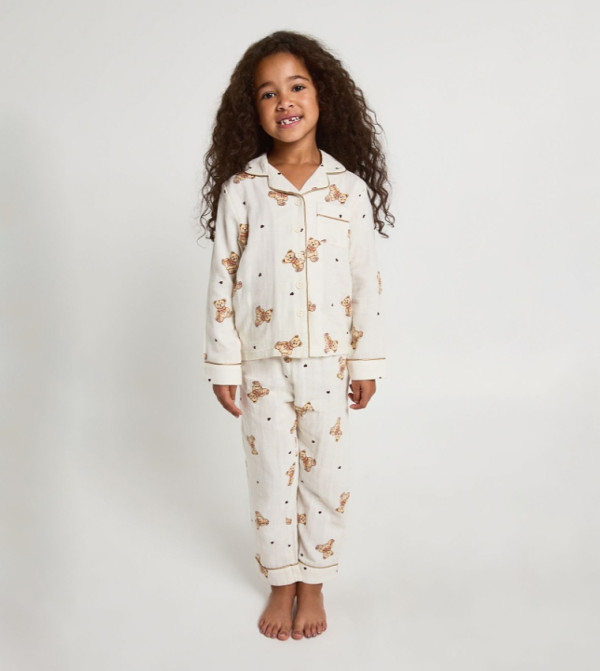 boohoo  Top & Pyjama Sets - Cream Top & Pyjama Sets