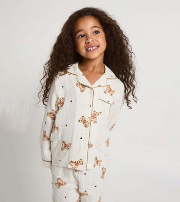 boohoo  Top & Pyjama Sets - Cream Top & Pyjama Sets