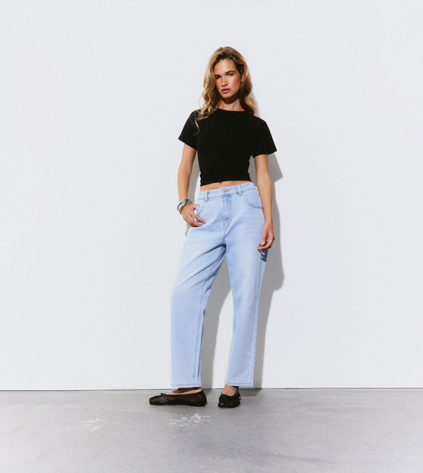 boohoo Mom Jeans - Blue Mom Jeans