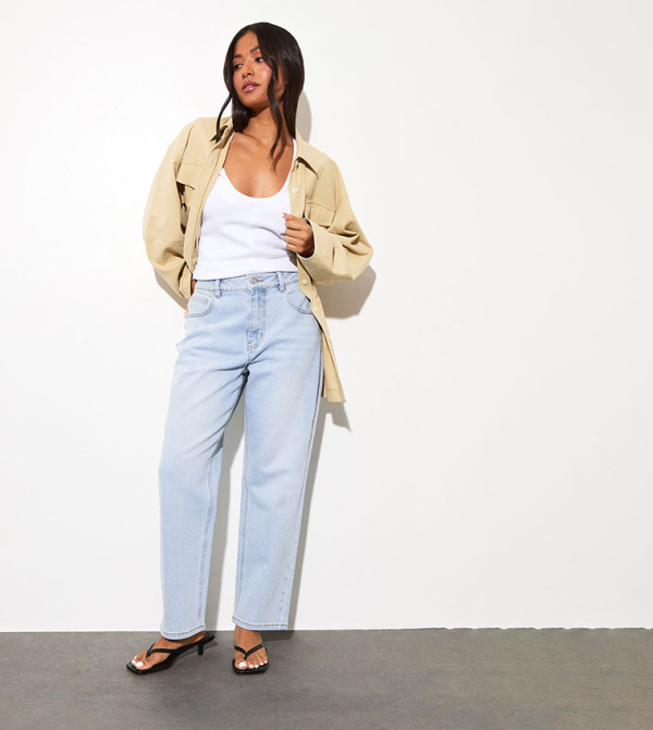boohoo Mom Jeans - Blue Mom Jeans