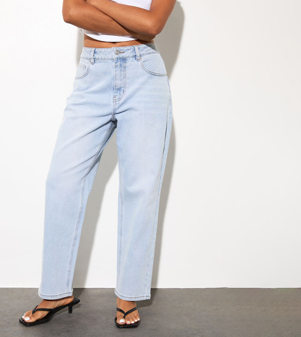 boohoo Mom Jeans - Blue Mom Jeans