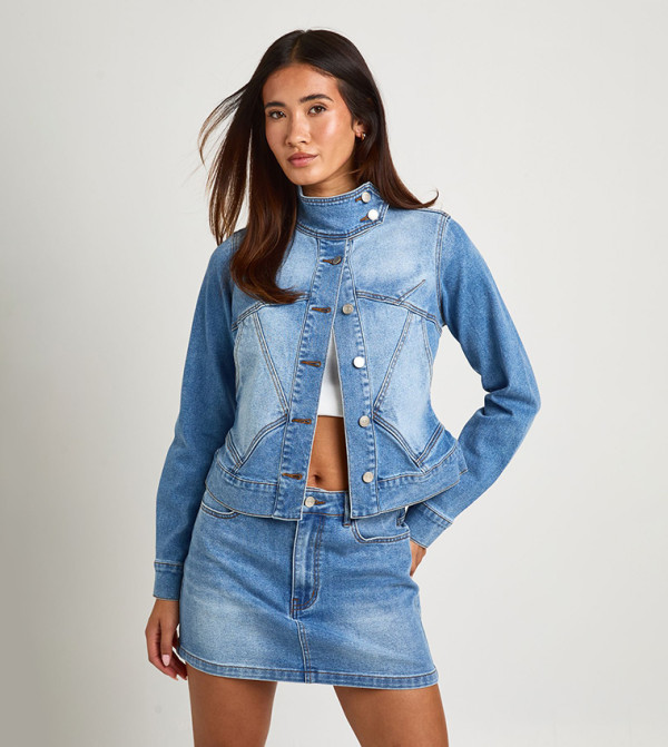 boohoo  Denim Jackets - Blue Denim Jackets