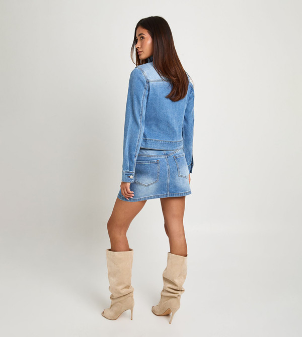 boohoo  Denim Jackets - Blue Denim Jackets