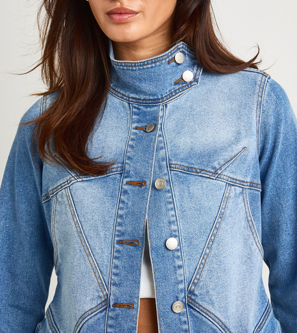 boohoo  Denim Jackets - Blue Denim Jackets