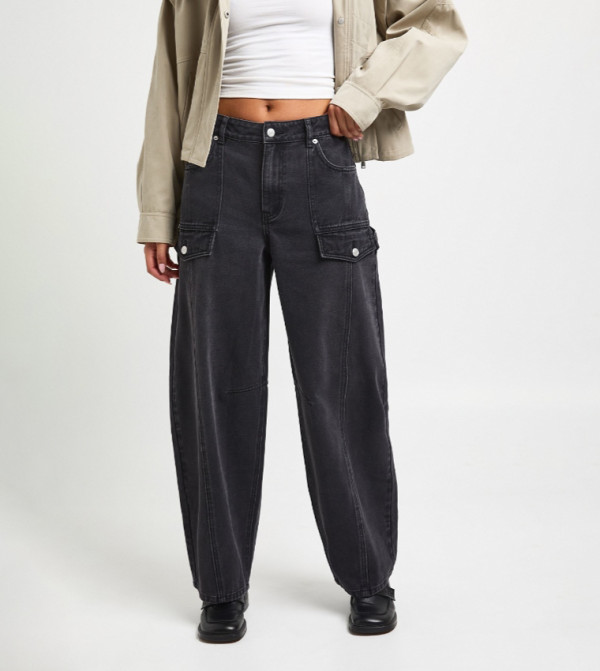 boohoo  denim-obsessed - BLACK Straight Jeans