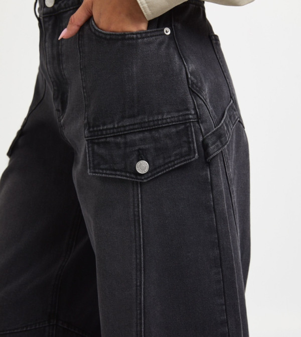 boohoo  denim-obsessed - BLACK Straight Jeans