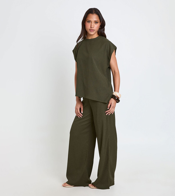 بوهو  أطقم ملابس - كاكي Co-Ord Set