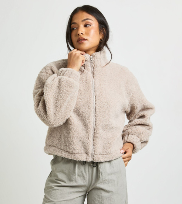 boohoo  Casual Jackets - Beige Casual Jackets